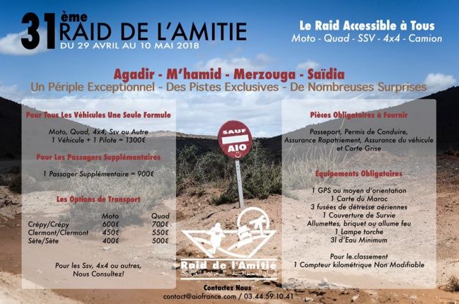31° Raid de l'amitié 2018 31° Raid de l'amitié 2018