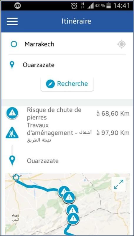 Consulter l'état des routes en temps réel au Maroc