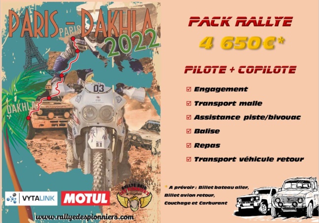 Rallye des Pionniers  PARIS-DAHKLA 2022