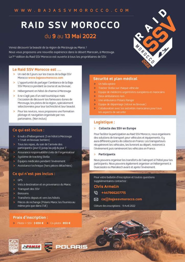 BAJA SSV Morocco et Raid SSV Morocco BAJA SSV Morocco et Raid SSV Morocco