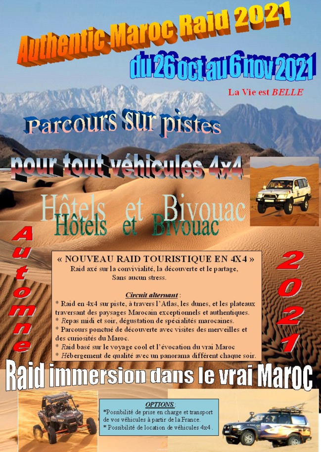 Les raids du 2° semestre 2021 Les raids du 2° semestre 2021