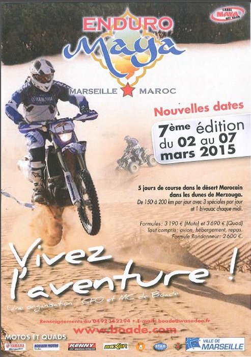 Enduro Maya Marseille Maroc Attention annulé !!!