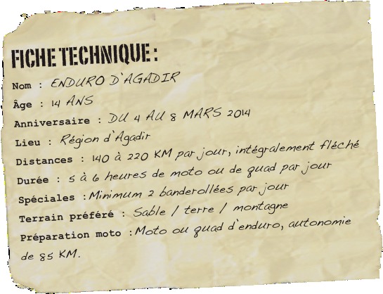 Enduro d'Agadir 2014 Enduro d'Agadir 2014