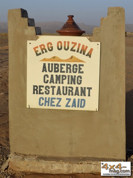 Chez Zaïd.  Auberge Restaurant Camping. Erg Ouzina