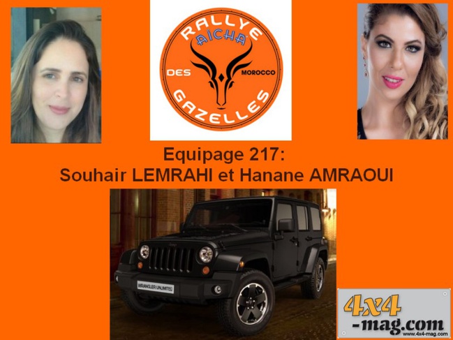 Les équipages suivi par 4x4-mag sur le Rallye des Gazelles 2016 Les équipages suivi par 4x4-mag sur le Rallye des Gazelles 2016