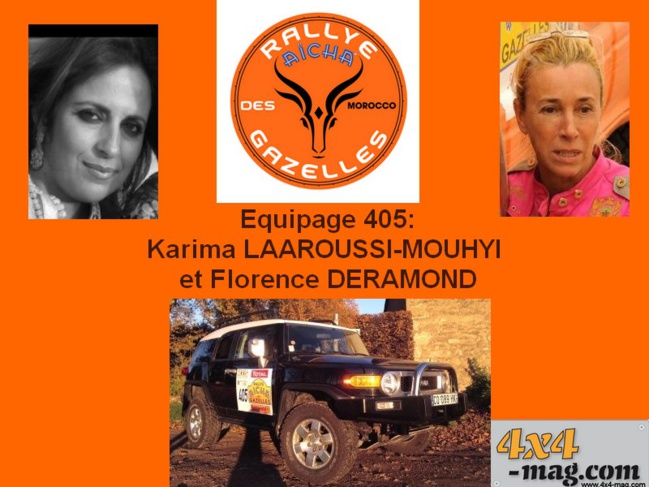 Les équipages suivi par 4x4-mag sur le Rallye des Gazelles 2016 Les équipages suivi par 4x4-mag sur le Rallye des Gazelles 2016