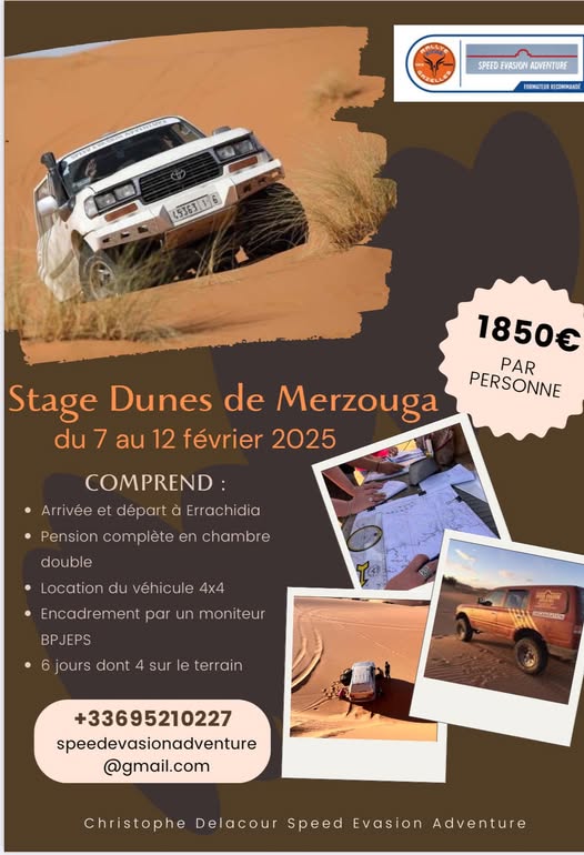 Stages de formations rallye, raids au Maroc