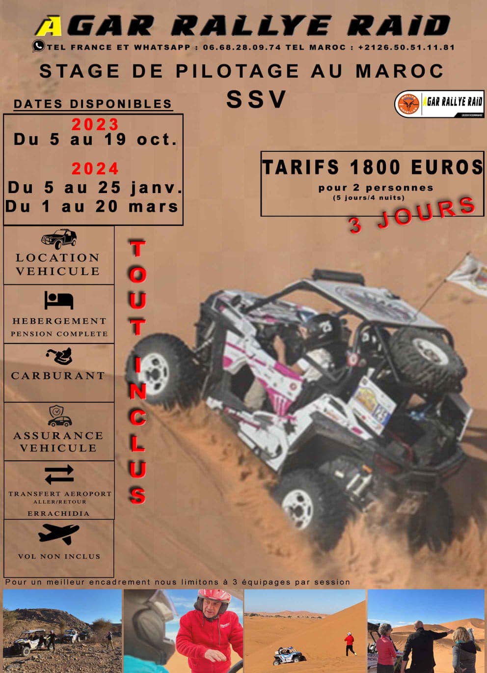 Stages de formations rallye, raids au Maroc