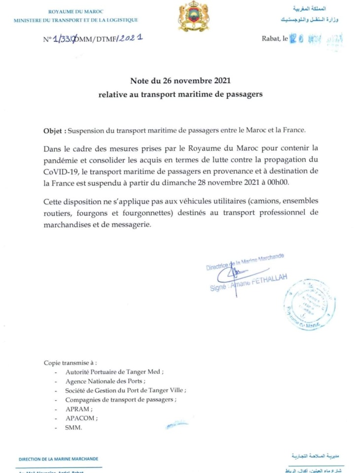 Conditions d'accès au Maroc 2022